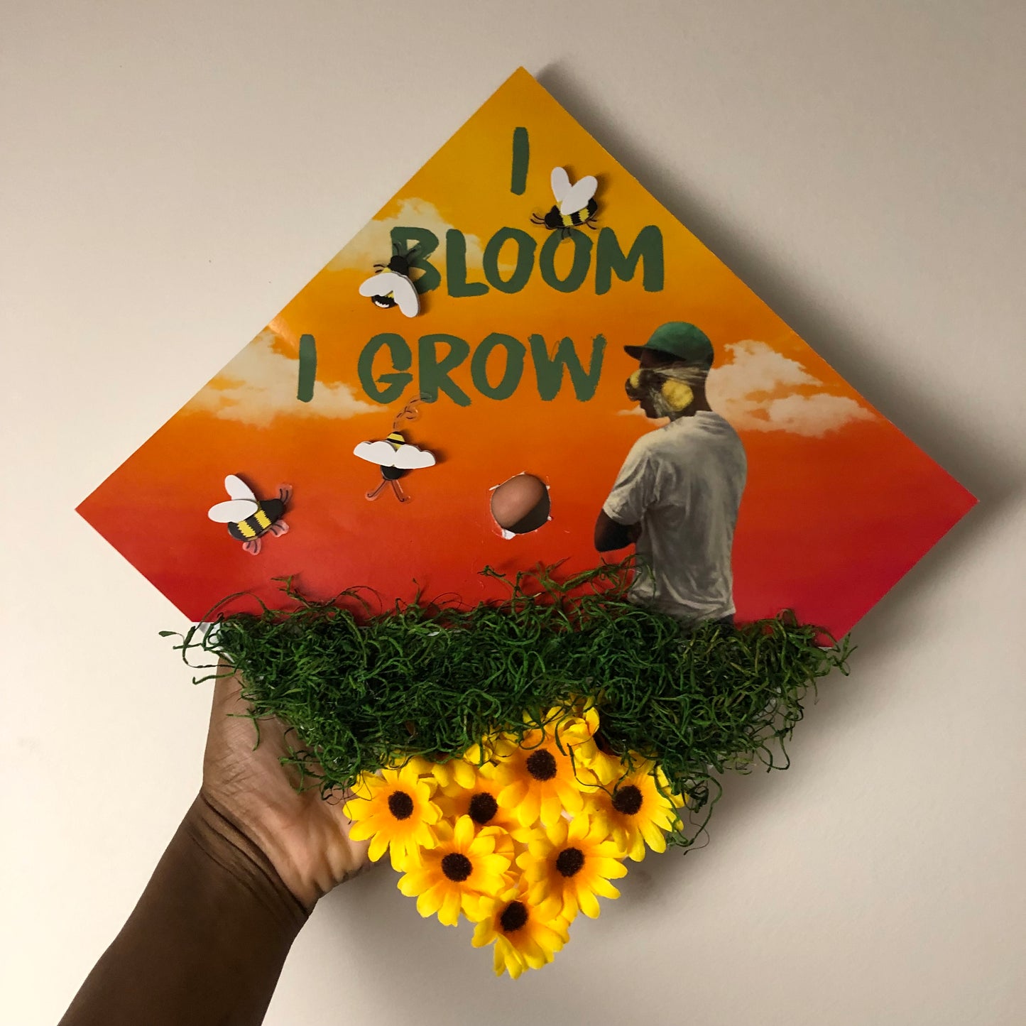 Flower Boy Graduation Cap Topper