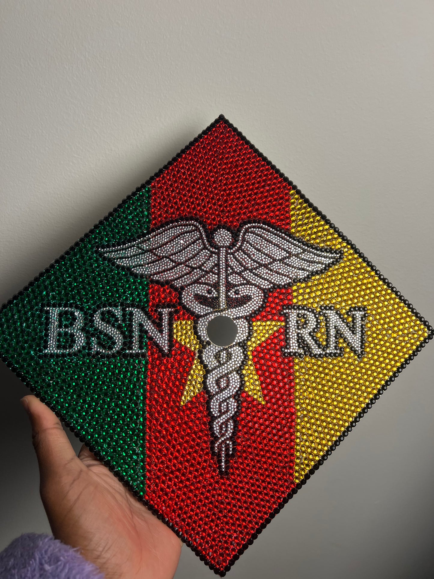 Cameroon BSN RN Grad Cap Custom