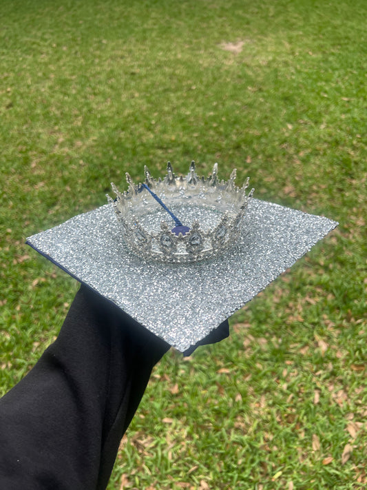Rhinestoned Crown Cap Topper