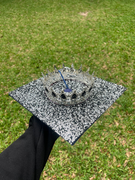 Rhinestoned Crown Cap Topper