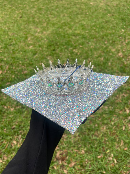 Rhinestoned Crown Cap Topper