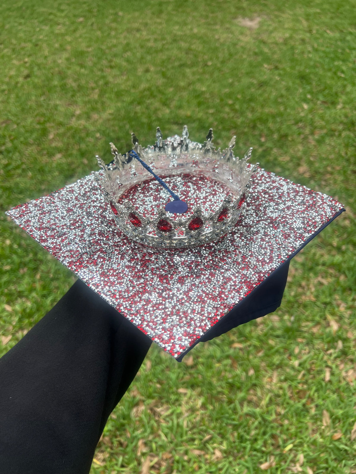Rhinestoned Crown Cap Topper